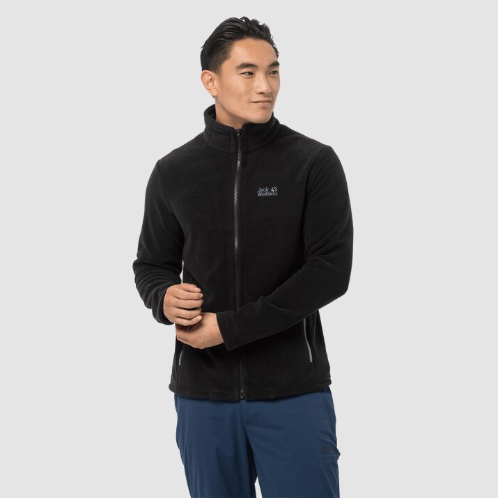 Chamarra Polar Jack Wolfskin Midnight Moon Hombre Negros Mexico-7159216